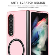 For Samsung Galaxy Z Fold4 Magsafe Magnetic Folding PC Phone Case(Pink)