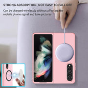 For Samsung Galaxy Z Fold4 Magsafe Magnetic Folding PC Phone Case(Pink)