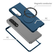 For Samsung Galaxy Z Fold4 Magsafe Magnetic Folding PC Phone Case(Blue)