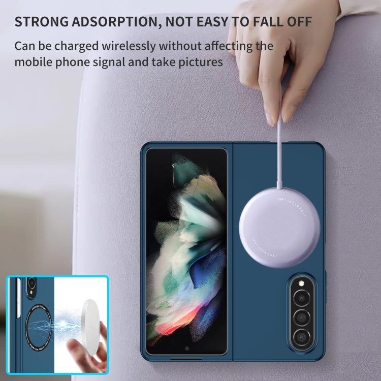 For Samsung Galaxy Z Fold4 Magsafe Magnetic Folding PC Phone Case(Blue)