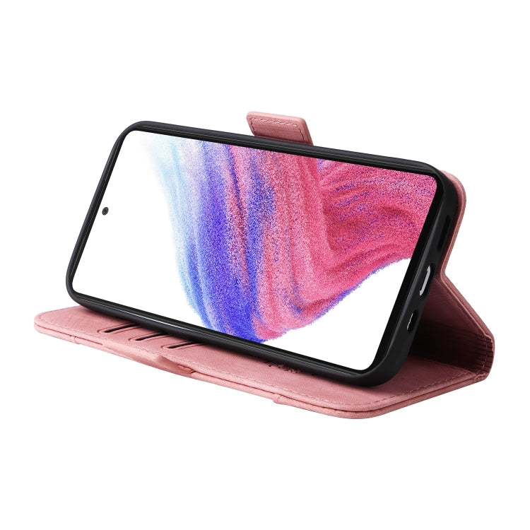 For Samsung Galaxy A53 5G BETOPNICE Dual-side Buckle Leather Phone Case(Pink)