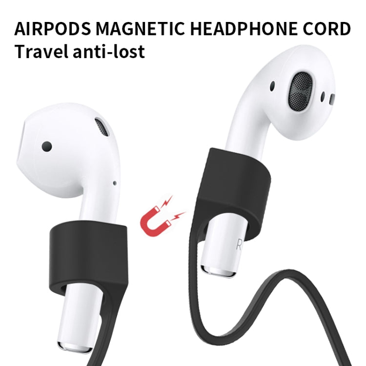 For AirPods Pro 2 Bluetooth Headset Anti-lost Rope Magnetic Silicone Lanyard(Pink)