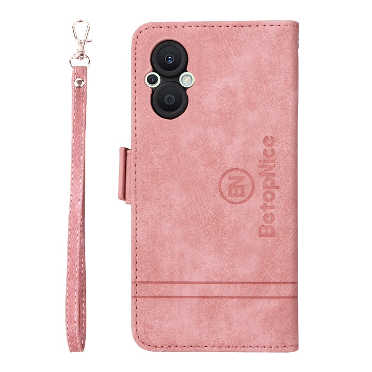 For OPPO Reno 7Z 5G BETOPNICE Dual-side Buckle Leather Phone Case(Pink)