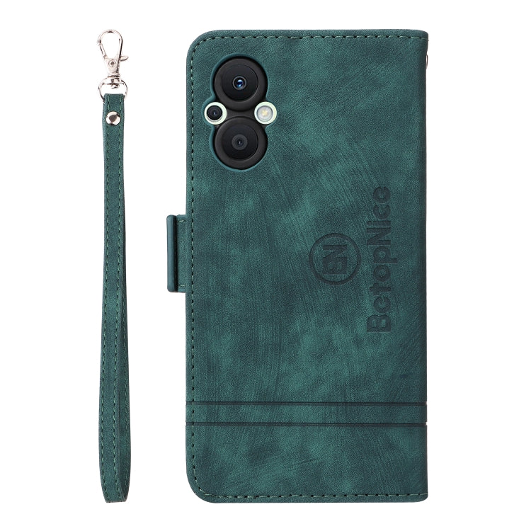 For OPPO Reno 7Z 5G BETOPNICE Dual-side Buckle Leather Phone Case(Green)