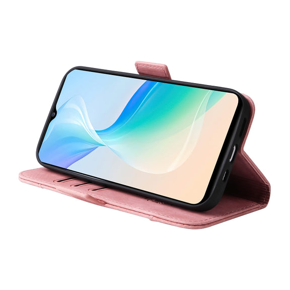 For vivo Y76 5G BETOPNICE Dual-side Buckle Leather Phone Case(Pink)