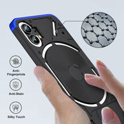 For Nothing Phone 1 GKK Three Stage Splicing Full Coverage PC Phone Case(Black Blue)