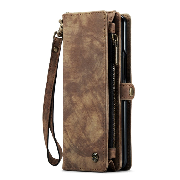 For Samsung Galaxy Z Fold4 CaseMe 008 Detachable Multifunctional Leather Phone Case(Brown)