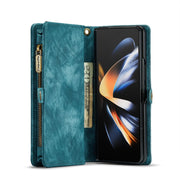 For Samsung Galaxy Z Fold4 CaseMe 008 Detachable Multifunctional Leather Phone Case(Blue)