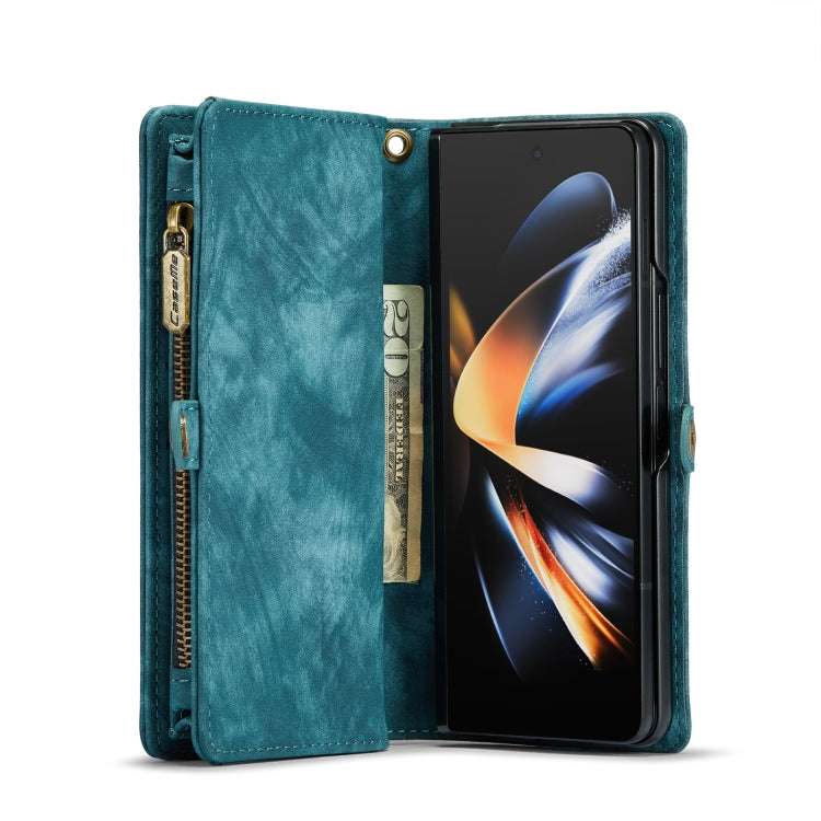 For Samsung Galaxy Z Fold4 CaseMe 008 Detachable Multifunctional Leather Phone Case(Blue)