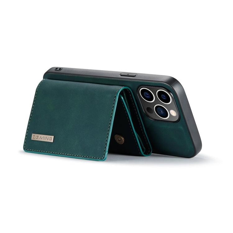 For iPhone 14 Pro DG.MING M1 Series 3-Fold Multi Card Wallet Leather Case(Green)