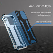 For iPhone 14 Pro Max R-JUST RJ17 Shockproof Armor Metal Phone Case(Blue)