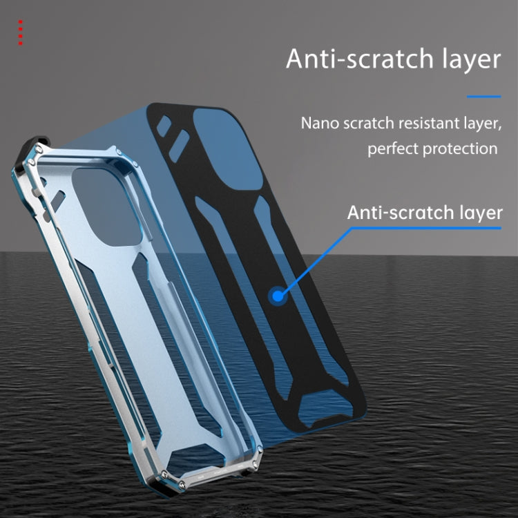 For iPhone 14 Pro Max R-JUST RJ17 Shockproof Armor Metal Phone Case(Blue)