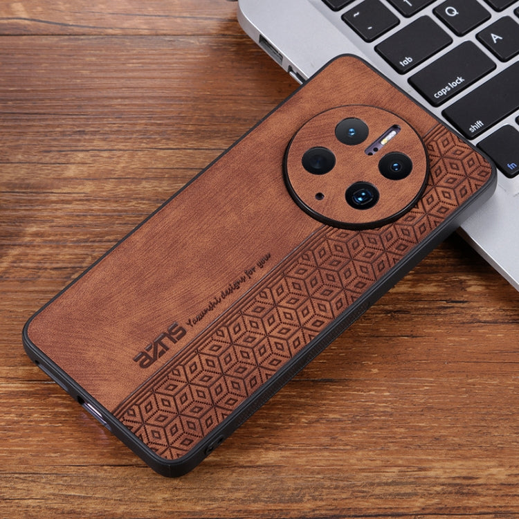 For Huawei Mate 50 Pro AZNS 3D Embossed Skin Feel Phone Case(Brown)