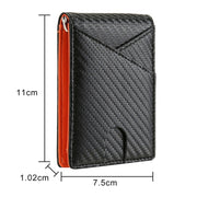 W2108A1 RFID Carbon fiber Business Wallet For Men(Blue)