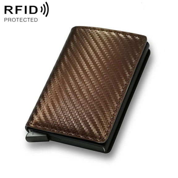 C1804H1 RFID Carbon Fiber Wallet For Men(Bronzed Carbon Fiber)