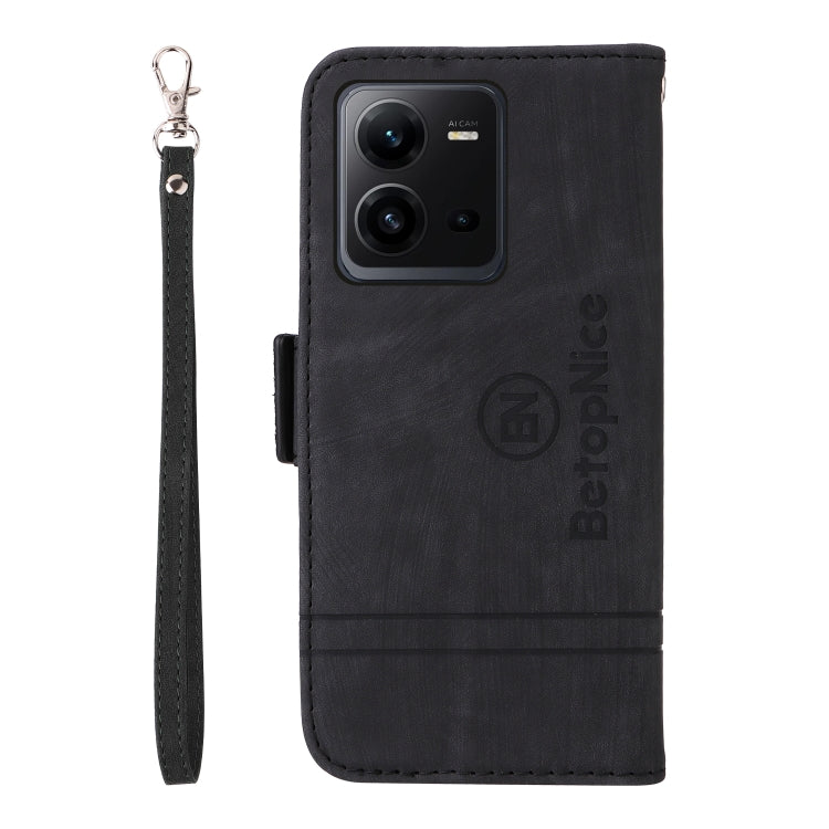 For vivo V25 / V25e 4G Global BETOPNICE Dual-side Buckle Leather Phone Case(Black)