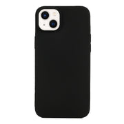 For iPhone 14 Solid Color Frosted Silicone Phone Case(Black)