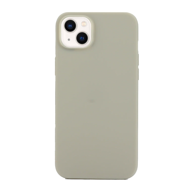 For iPhone 14 Solid Color Frosted Silicone Phone Case(Grey)