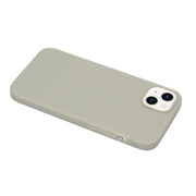 For iPhone 14 Solid Color Frosted Silicone Phone Case(Grey)