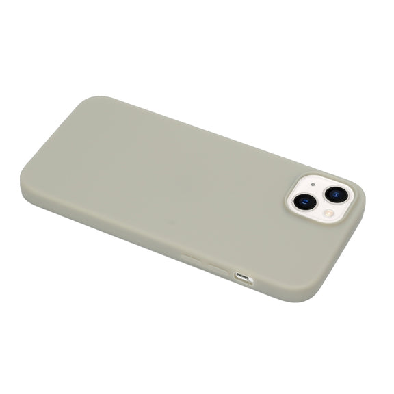 For iPhone 14 Solid Color Frosted Silicone Phone Case(Grey)