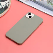 For iPhone 14 Solid Color Frosted Silicone Phone Case(Grey)