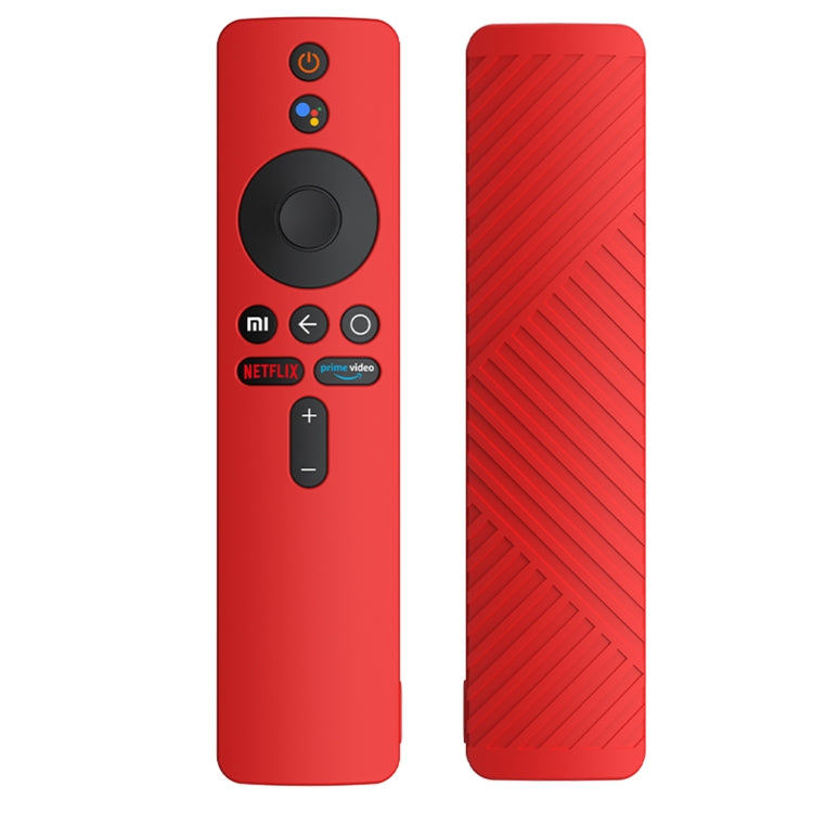 For Xiaomi MiBox S Solid Color Silicone Protective Cover(Red)
