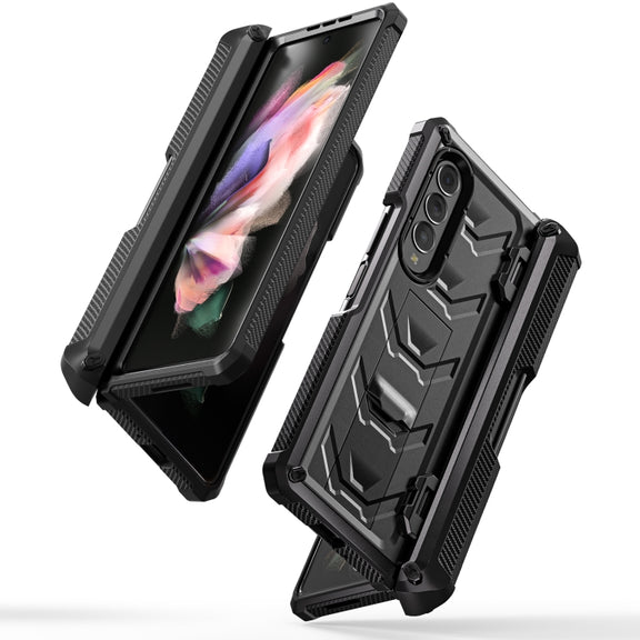 For Samsung Galaxy Z Fold3 5G Armored All-inclusive Shockproof Folding Phone Case(Black)