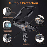 Kewig M18S-A1 Motorcycle / Bicycle Handlebar Wireless Charging Water-resistant Box Mobile Phone Holder