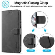 For Xiaomi 12T / 12T Pro LC.IMEEKE Calf Texture Leather Phone Case(Black)