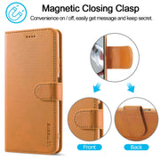 For Xiaomi 12T / 12T Pro LC.IMEEKE Calf Texture Leather Phone Case(Yellow)