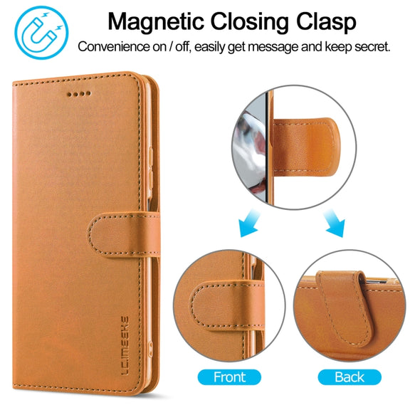 For Xiaomi 12T / 12T Pro LC.IMEEKE Calf Texture Leather Phone Case(Yellow)