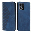 For OPPO Reno7 4G Global/F21 Pro 4G Diamond Splicing Skin Feel Magnetic Leather Phone Case(Blue) - free shipping - PMC TechLife - Order now!