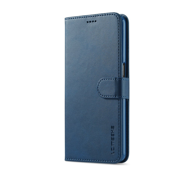 For OPPO A77 5G / A97 5G / Realme V23 LC.IMEEKE Calf Texture Leather Phone Case(Blue)