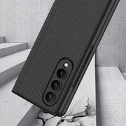 For Samsung Galaxy Z Fold4 GKK Integrated Ultra-thin Folding Leather Phone Case with Stand(Black)