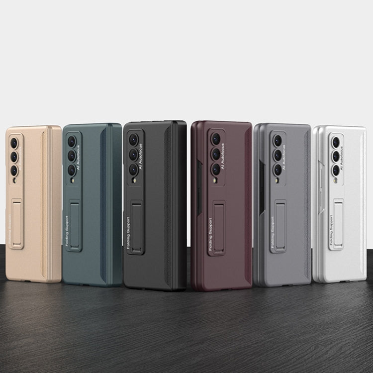 For Samsung Galaxy Z Fold4 GKK Integrated Magnetic Hinge Folding Phone Case(Wine Red)