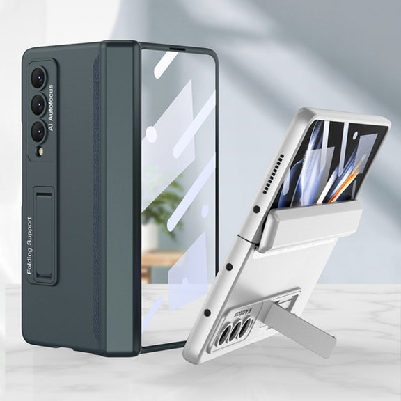 For Samsung Galaxy Z Fold4 GKK Integrated Magnetic Hinge Folding Phone Case(Night Green)