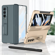 For Samsung Galaxy Z Fold4 GKK Integrated Magnetic Folding Phone Case with Pen Slot(Green)