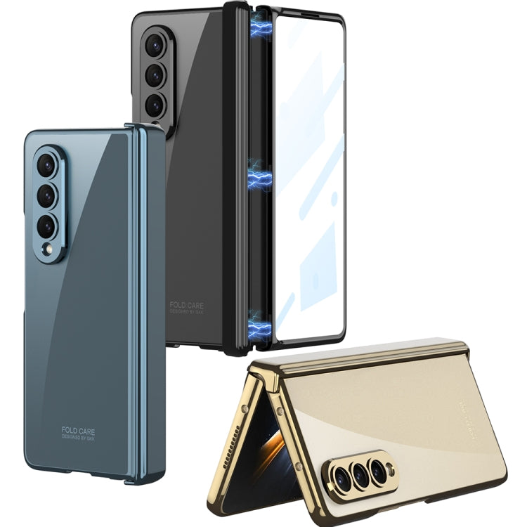 For Samsung Galaxy Z Fold4 GKK Integrated Magnetic Hinged Phantom Phone Case(Champagne Gold)