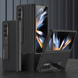 For Samsung Galaxy Z Fold4 GKK Ultra-thin Plain Leather Full Phone Case with Stand(Black) - free shipping - PMC TechLife - Order now!