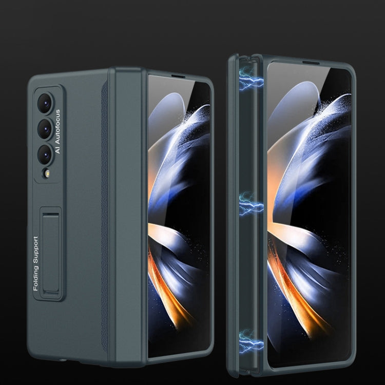 For Samsung Galaxy Z Fold4 GKK Magnetic Hinged Folding Full Phone Case(Deep Sea Green)