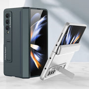 For Samsung Galaxy Z Fold4 GKK Magnetic Hinged Folding Full Phone Case(Night Green)