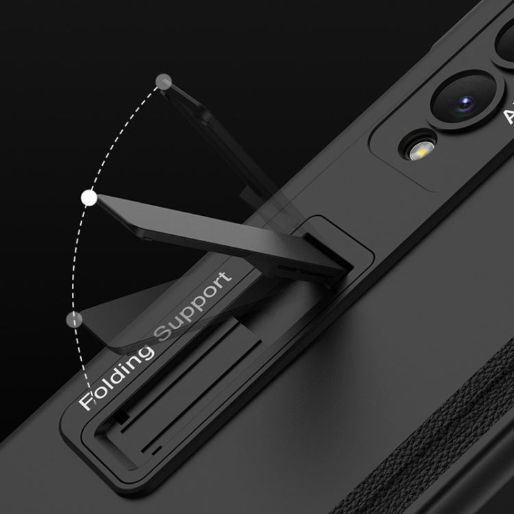 For Samsung Galaxy Z Fold4 GKK Magnetic Hinged Folding Full Phone Case(Black)