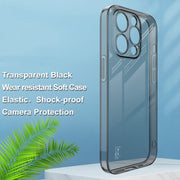 For iPhone 14 Pro Max imak UX-5 Series Shockproof TPU Protective Phone Case(Transparent Black)