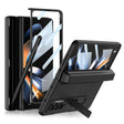 For Samsung Galaxy Z Fold4 GKK Integrated Magnetic Flip Plain Leather Phone Case with Pen Box(Carbon Fiber) - Galaxy Z Fold4 5G Cases by GKK | Online Shopping South Africa | PMC TechLife | Buy Now Pay Later Mobicred
