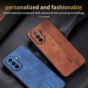 For Huawei Enjoy 50 / nova Y70 AZNS 3D Embossed Skin Feel Phone Case(Brown)