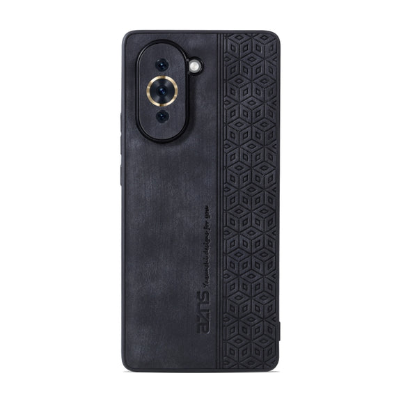 For Huawei nova 10 Pro AZNS 3D Embossed Skin Feel Phone Case(Black)
