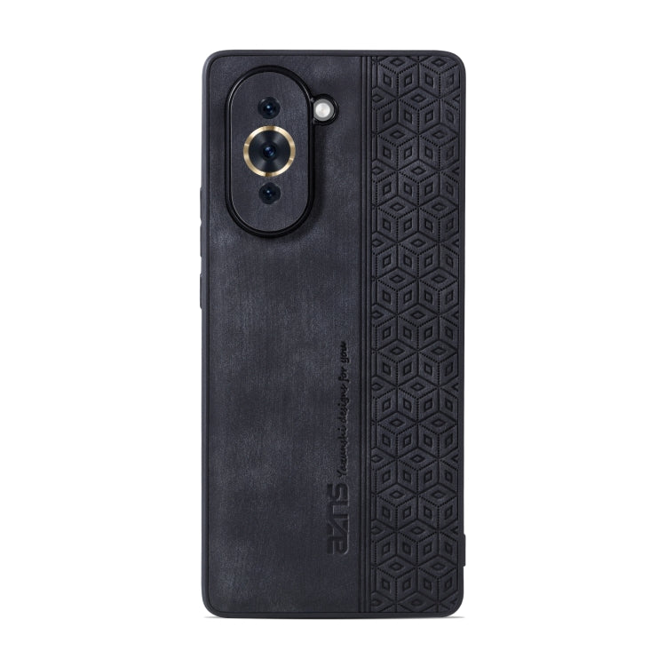 For Huawei nova 10 Pro AZNS 3D Embossed Skin Feel Phone Case(Black)
