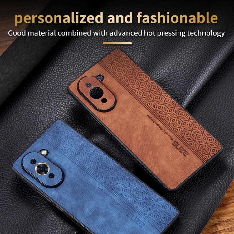 For Huawei nova 10 Pro AZNS 3D Embossed Skin Feel Phone Case(Black)