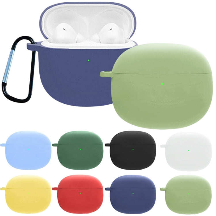 For Redmi Buds4 Pro Silicone Earphone Protective Case with D Carabiner(Dark Blue)
