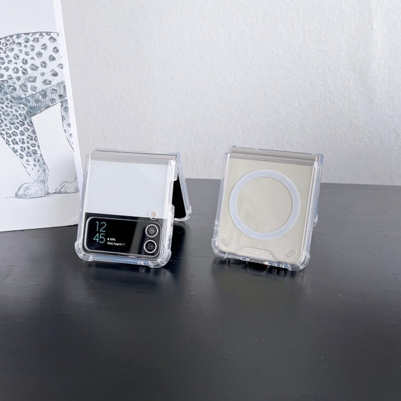 For Samsung Galaxy Z Flip3 5G Magsafe Magnetic Transparent Shockproof Phone Case